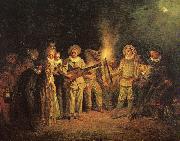 Jean-Antoine Watteau Love in the Italian Theatre oil painting artist